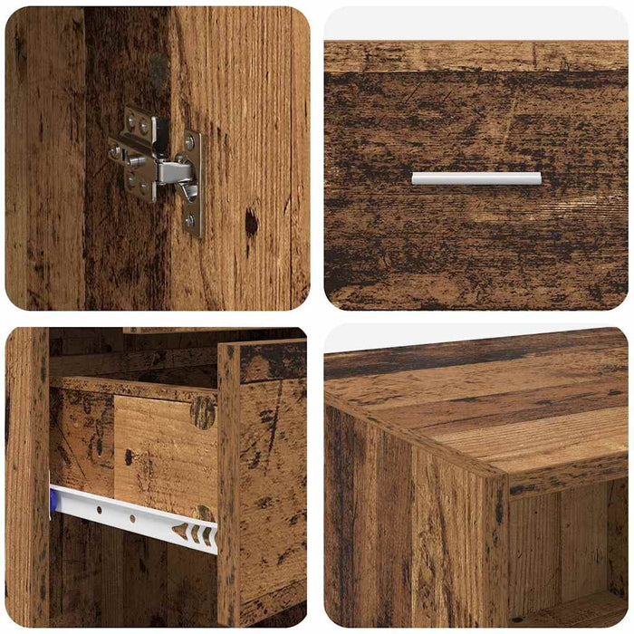 Bufet Pe perete Lemn Vechi 50 x 42,5 x 225 cm Lemn compozit - WALTI WALTI