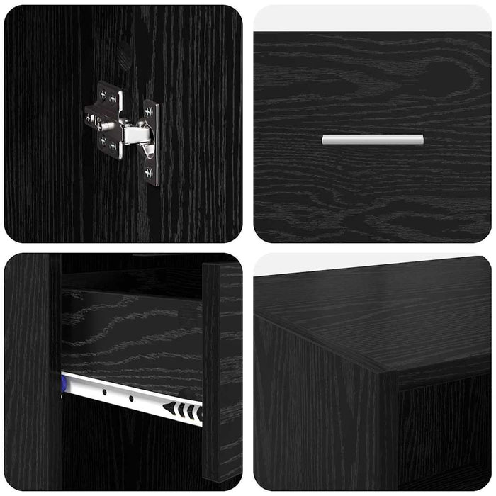Bufet Pe perete Stejar Negru 50 x 42,5 x 225 cm Lemn compozit - WALTI WALTI