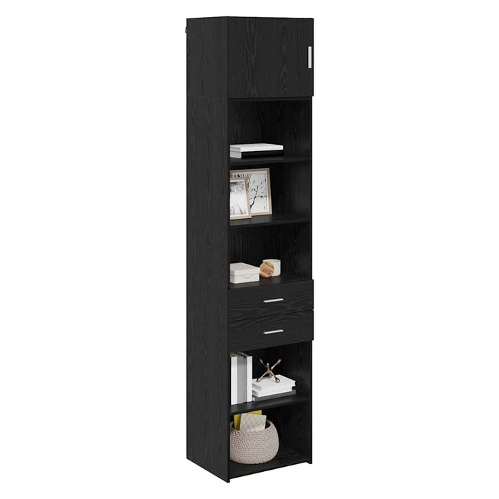Bufet Pe perete Stejar Negru 50 x 42,5 x 225 cm Lemn compozit - WALTI WALTI