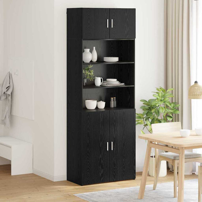 Dulap de depozitare Pe perete Stejar Negru 80 x 42,5 x 225 cm - WALTI WALTI