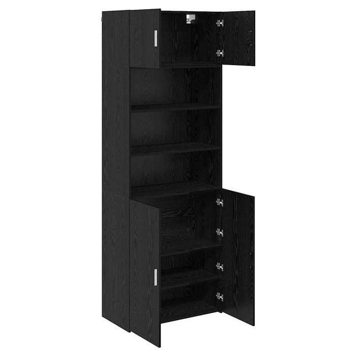 Dulap de depozitare Pe perete Stejar Negru 80 x 42,5 x 225 cm - WALTI WALTI