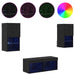Dulapuri pentru TV Pe perete 4 pcs Stejar Negru Lemn compozit - WALTI WALTI