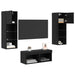 Dulapuri pentru TV Pe perete 4 pcs Stejar Negru 40 x 30 x 30 cm - WALTI WALTI
