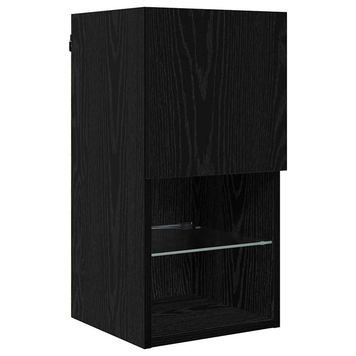 Unități pentru Pereți de TV 8 pcs Stejar Negru Lemn compozit - WALTI WALTI