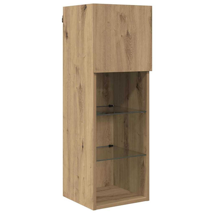 Unități pentru Pereți de TV 5 pcs Stejar Negru 60 x 30 x 30 cm - WALTI WALTI