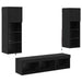 Unități pentru Pereți de TV 5 pcs Stejar Negru 60 x 30 x 30 cm - WALTI WALTI