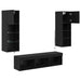 Unități pentru Pereți de TV 5 pcs Stejar Negru 60 x 30 x 30 cm - WALTI WALTI