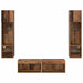 Unitate TV de Perete Pe perete 6 pcs Lemn Vechi Lemn compozit - WALTI WALTI