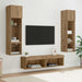Unitate TV de Perete 6 pcs Stejar Artizanal Lemn compozit - WALTI WALTI