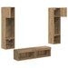 Unitate TV de Perete 6 pcs Stejar Artizanal Lemn compozit - WALTI WALTI