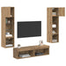 Unitate TV de Perete 6 pcs Stejar Artizanal Lemn compozit - WALTI WALTI
