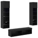 Unitate TV de Perete Pe perete 6 pcs Stejar Negru Lemn compozit - WALTI WALTI
