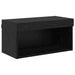 Cabinet TV cu lumini cu bandă LED 8 pcs Stejar Negru Sticlă - WALTI WALTI