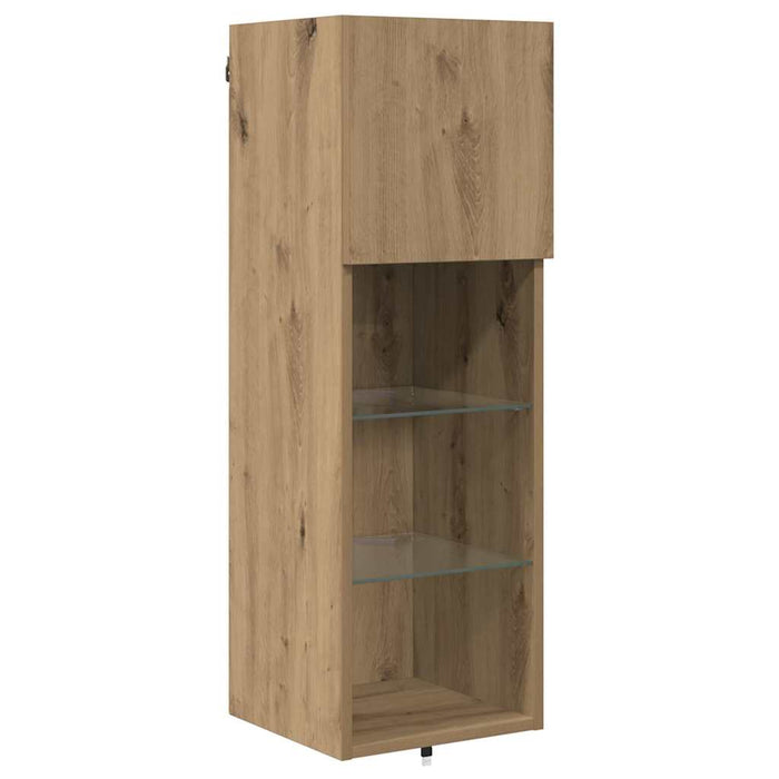 Unități pentru Pereți de TV Pe perete 4 pcs Stejar Artizanal - WALTI WALTI