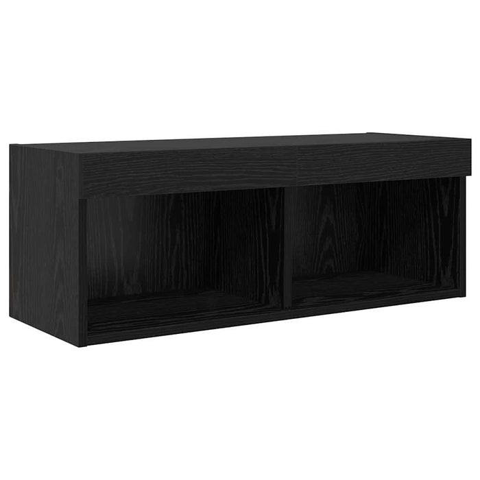 Unități pentru Pereți de TV 4 pcs Stejar Negru Lemn compozit - WALTI WALTI