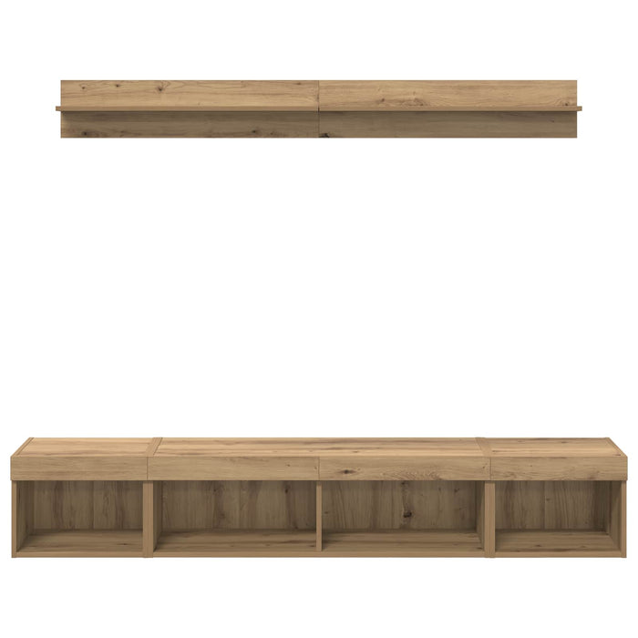 Set Dulap pentru Televizor Montat pe Perete 5 pcs Lemn compozit - WALTI WALTI