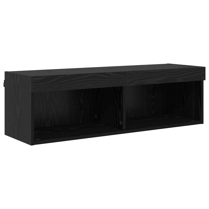 Set Dulap pentru Televizor Montat pe Perete 5 pcs Stejar Negru - WALTI WALTI