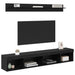 Set Dulap pentru Televizor Montat pe Perete 5 pcs Stejar Negru - WALTI WALTI