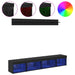 Set Dulap pentru Televizor Montat pe Perete 5 pcs Stejar Negru - WALTI WALTI