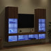 Unități TV de perete cu LED 5 pcs Stejar Artizanal 40,5 x 30 x 102 cm - WALTI WALTI