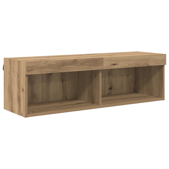 Unități TV de perete cu LED 5 pcs Stejar Artizanal 40,5 x 30 x 102 cm - WALTI WALTI