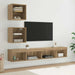 Unități TV de perete cu LED 5 pcs Stejar Artizanal 100 x 30 x 30 cm - WALTI WALTI