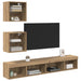 Unități TV de perete cu LED 5 pcs Stejar Artizanal 100 x 30 x 30 cm - WALTI WALTI