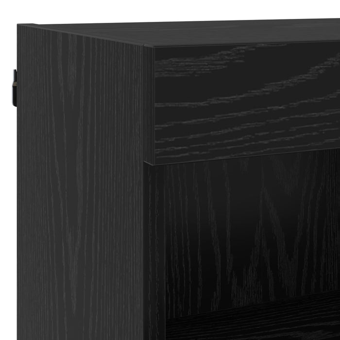 Unități TV de perete cu LED 5 pcs Stejar Negru 100 x 30 x 30 cm - WALTI WALTI