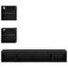 Unități TV de perete cu LED 5 pcs Stejar Negru 100 x 30 x 30 cm - WALTI WALTI