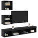 Unități TV de perete cu LED 5 pcs Stejar Negru 100 x 30 x 30 cm - WALTI WALTI