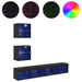 Unități TV de perete cu LED 5 pcs Stejar Negru 100 x 30 x 30 cm - WALTI WALTI