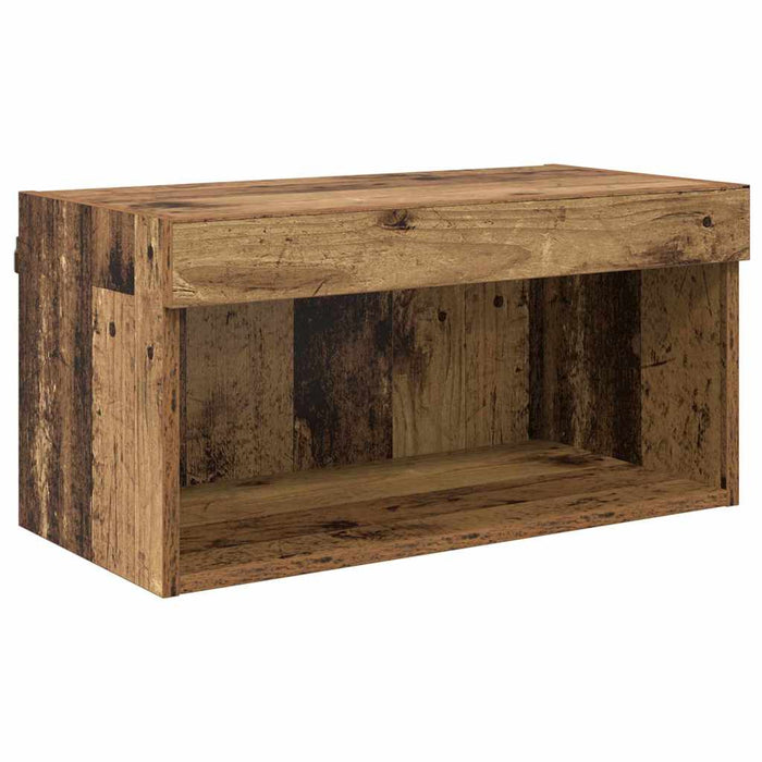 Unități TV de perete cu LED 6 pcs Lemn Vechi Lemn compozit - WALTI WALTI