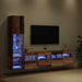 Unitate TV de Perete cu led 4 pcs Lemn vechi Lemn compozit - WALTI WALTI