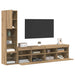 Unitate TV de Perete 4 pcs Stejar Artizanal Lemn compozit - WALTI WALTI