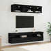 Unități TV de perete cu LED 5 pcs Stejar Negru 80 x 30 x 40 cm - WALTI WALTI