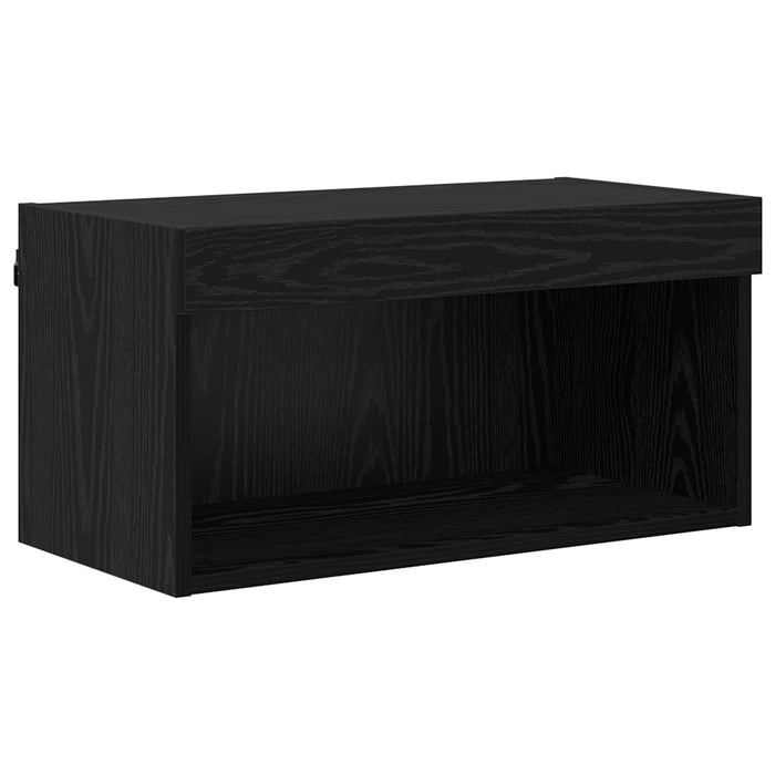 Unități TV de perete cu LED 5 pcs Stejar Negru 80 x 30 x 40 cm - WALTI WALTI