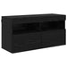 Unități TV de perete cu LED 5 pcs Stejar Negru 80 x 30 x 40 cm - WALTI WALTI