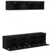 Unități TV de perete cu LED 5 pcs Stejar Negru 80 x 30 x 40 cm - WALTI WALTI