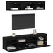 Unități TV de perete cu LED 5 pcs Stejar Negru 80 x 30 x 40 cm - WALTI WALTI