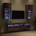 Unități TV de perete cu LED 5 pcs Lemn Vechi 40,5 x 30 x 90 cm - WALTI WALTI