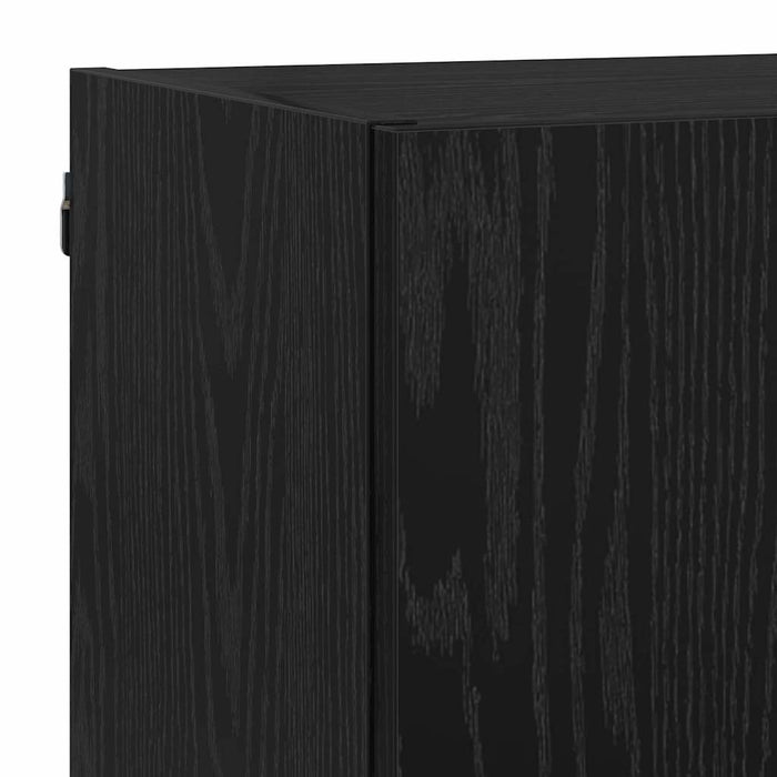 Unități TV de perete cu LED 5 pcs Stejar Negru - WALTI WALTI