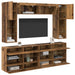 Set Dulap pentru Televizor Montat pe Perete 6 pcs Lemn vechi - WALTI WALTI