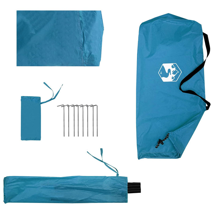 Pelerină de ploaie 2-în-1 cu glugă albastru 262 x 126 x 130 cm - WALTI WALTI