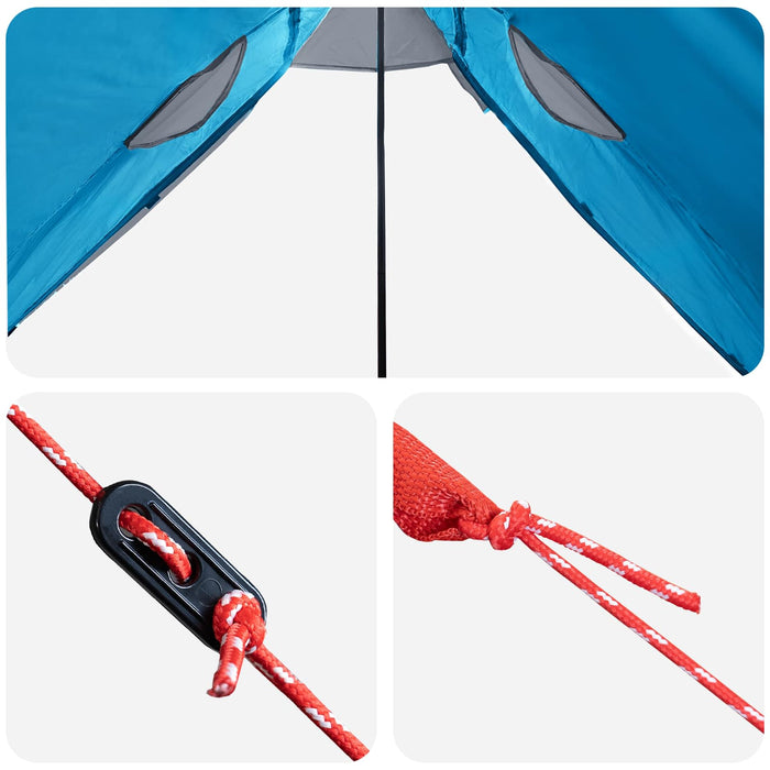 Pelerină de ploaie 2-în-1 cu glugă albastru 262 x 126 x 130 cm - WALTI WALTI