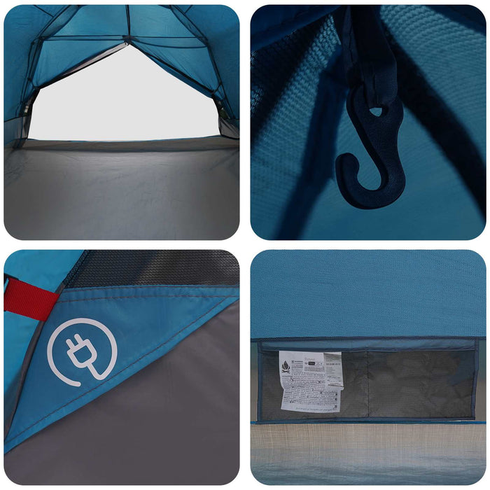 Cort de backpacking albastru 4 persoane WALTI