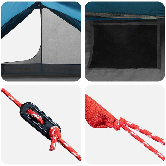 Cort de backpacking albastru 222 x 85 x 125 cm WALTI