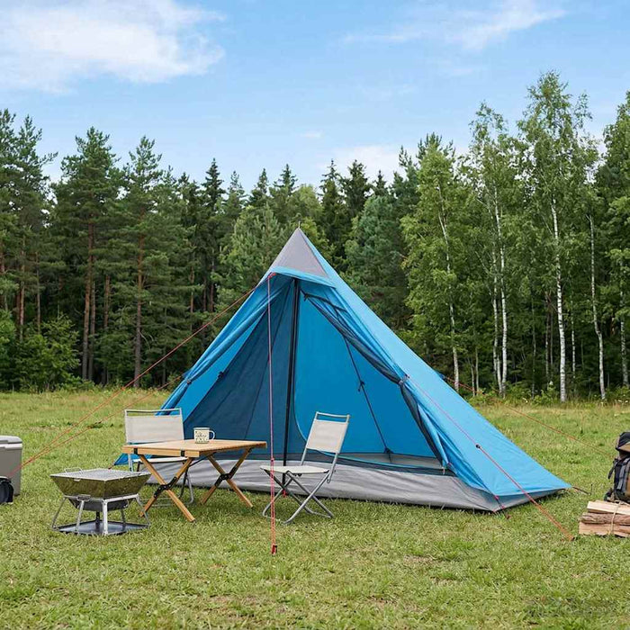Cort de backpacking albastru 222 x 85 x 125 cm WALTI