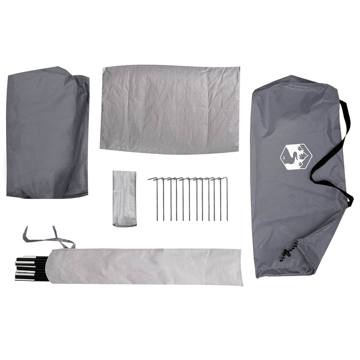 Cort de backpacking Gri și Portocalie 222 x 85 x 125 cm WALTI