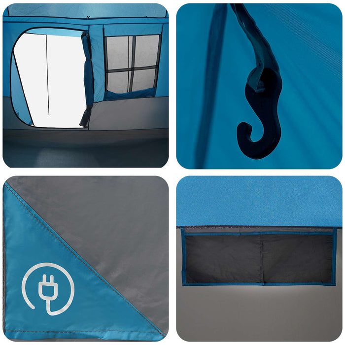 Cort tunel albastru 275 x 240 x 200 cm WALTI