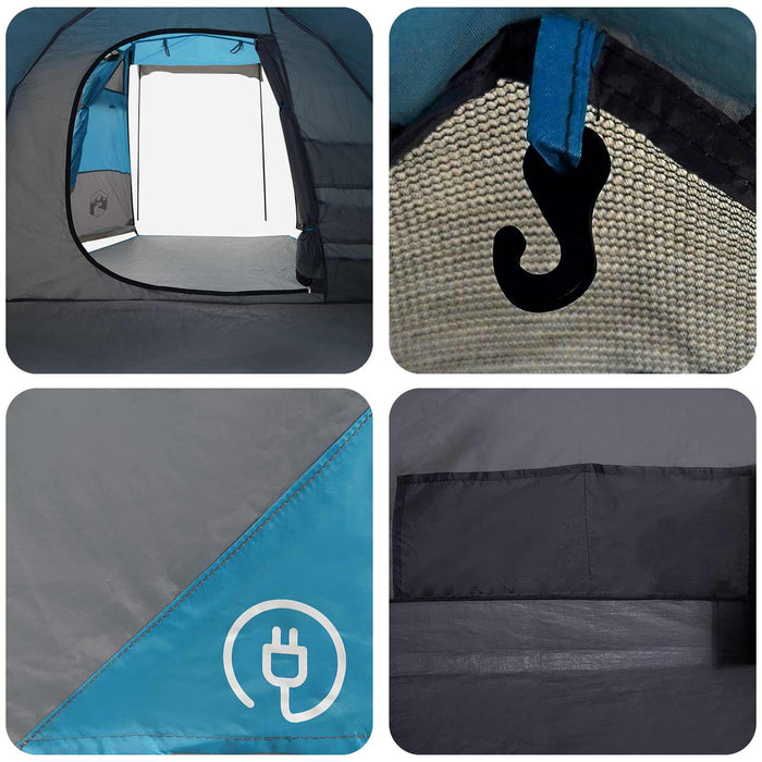 Cort tunel albastru 390 x 215 x 152 cm WALTI
